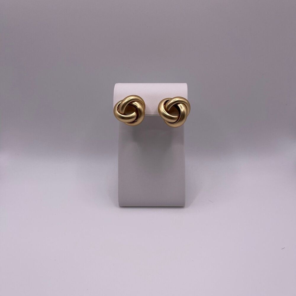 House of Harlow 1960 Gold Tone Knot Stud Earrings - Picture 9 of 12